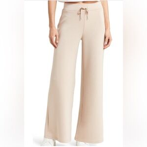Spanx Air Essentials Cream Wide-Leg Pants in Lunar
